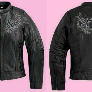 NWTS  HARLEY DAVIDSON AFFINITY BLING LEATHER JKT…2XL